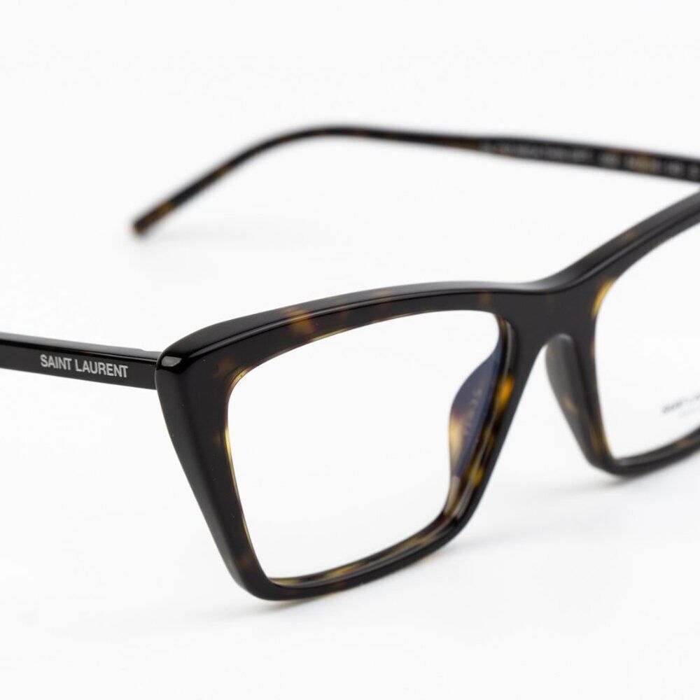 NEW Saint Laurent SL737 MICA THIN OPT 002 Dark Havana Cat Eye Unisex Eyeglasses - Picture 5 of 11